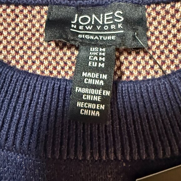 Jones NY Kasper Group holiday city girl walking dachshund dog sweater NWT size M - Picture 7 of 14